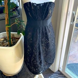 WHBM Elegant lace strapless cocktail dress